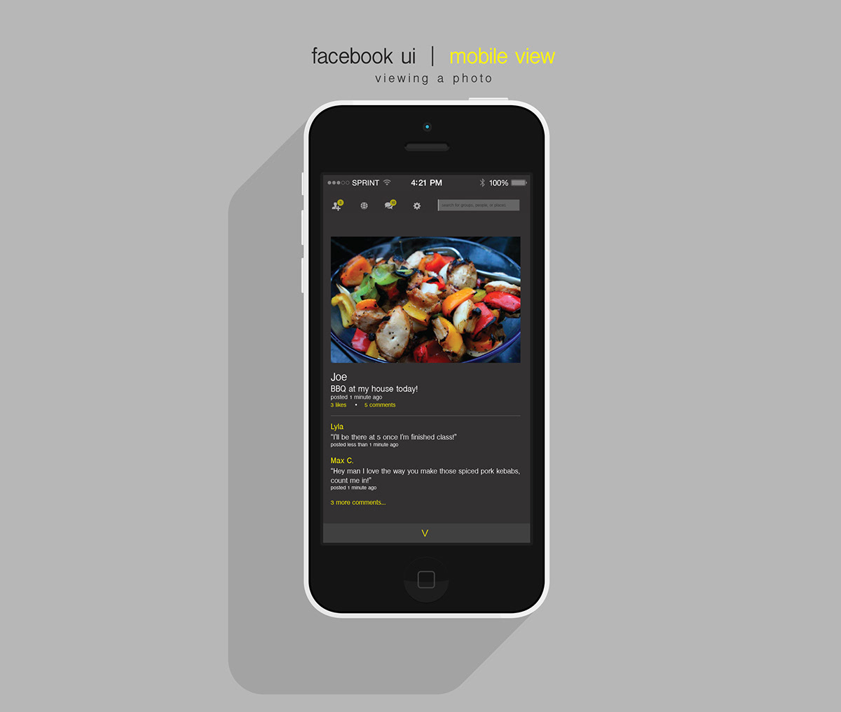 user Interface new revamped mobile UI facelift dark yellow