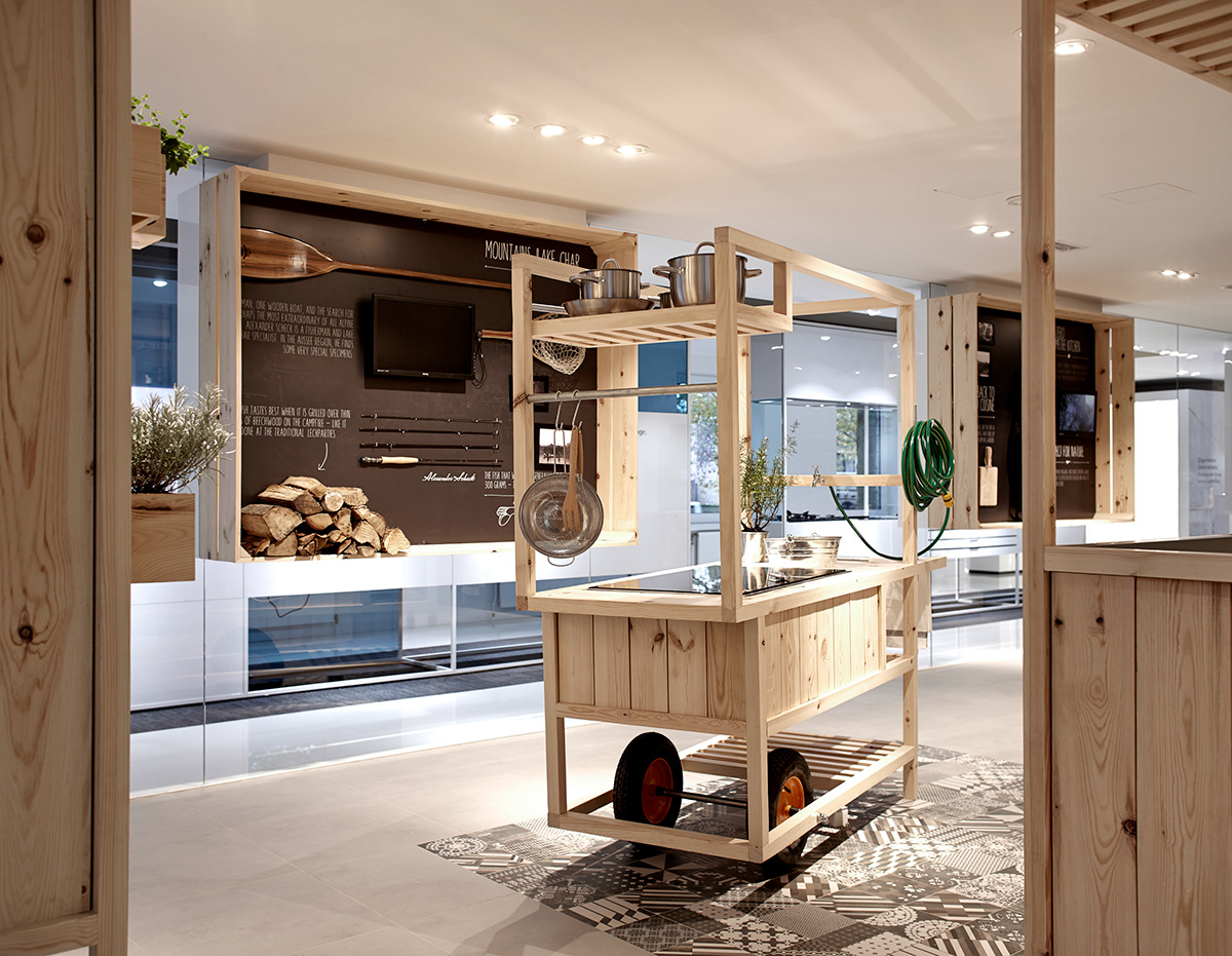 brand center showroom design creneau international ILLUSTRATION  kitchen appliances cooking Food  cuisine