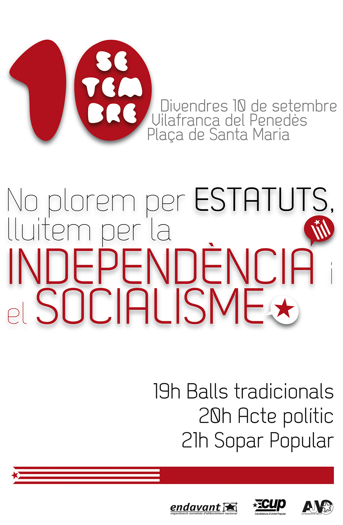 cup unitat popular Independencia socialisme vilafranca Penedès