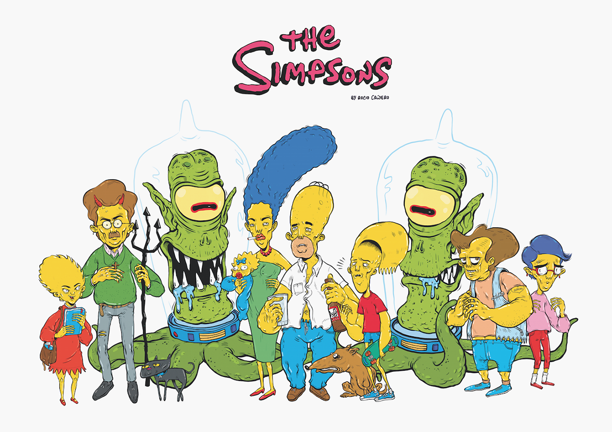 the simpsons The Fanzimpson Watdafac Gallery Prints on sale The Weirdsons prints