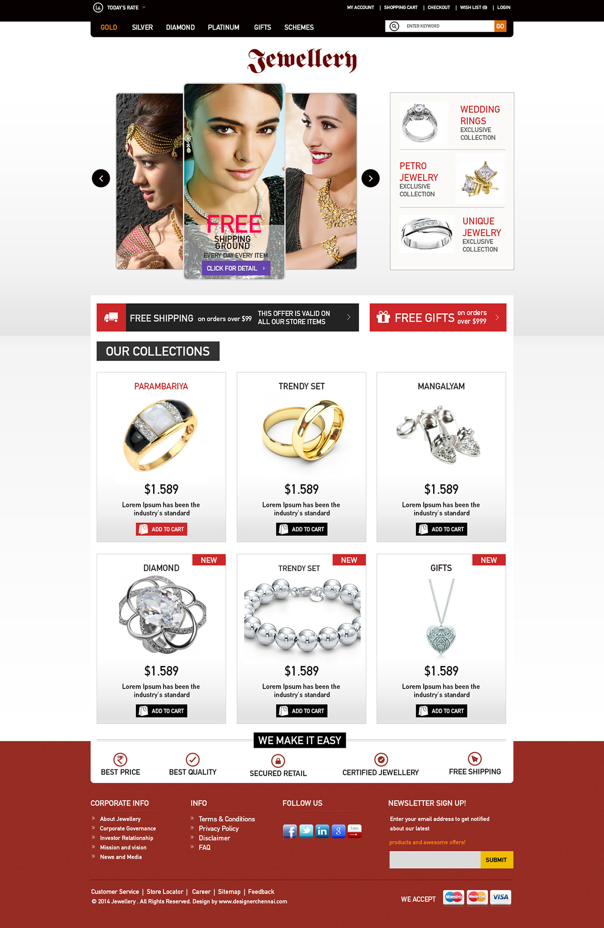photoshop template design jewelry e-commerce design