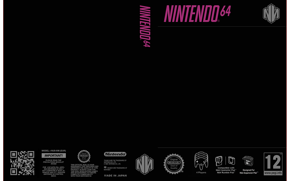 Nintendo nintendo 64 cover art obirux N64 template case box Super Mario