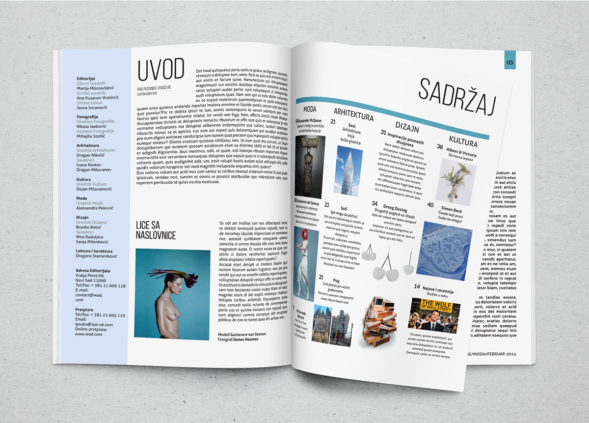 magazine Layout Layout Design design Wad magazine