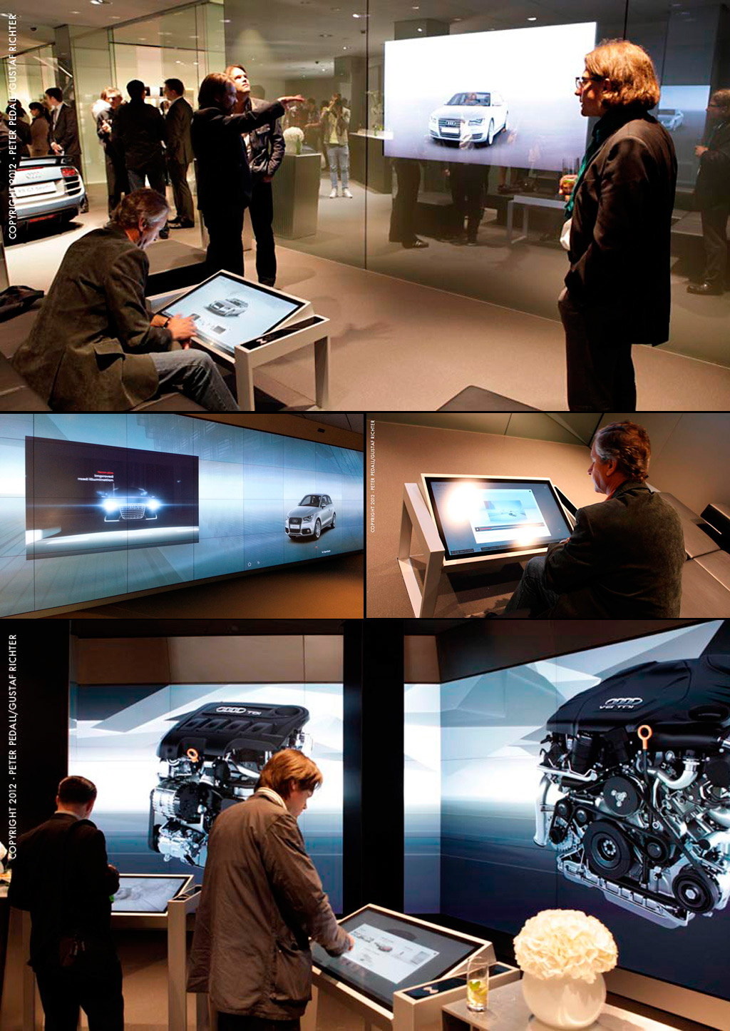 Audi city grey compositing showroom presense car drive select explain 3D modeling