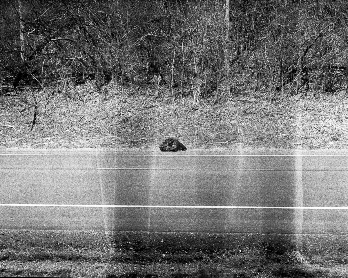 film photography black and white Landscape highway Pennsylvania series personal