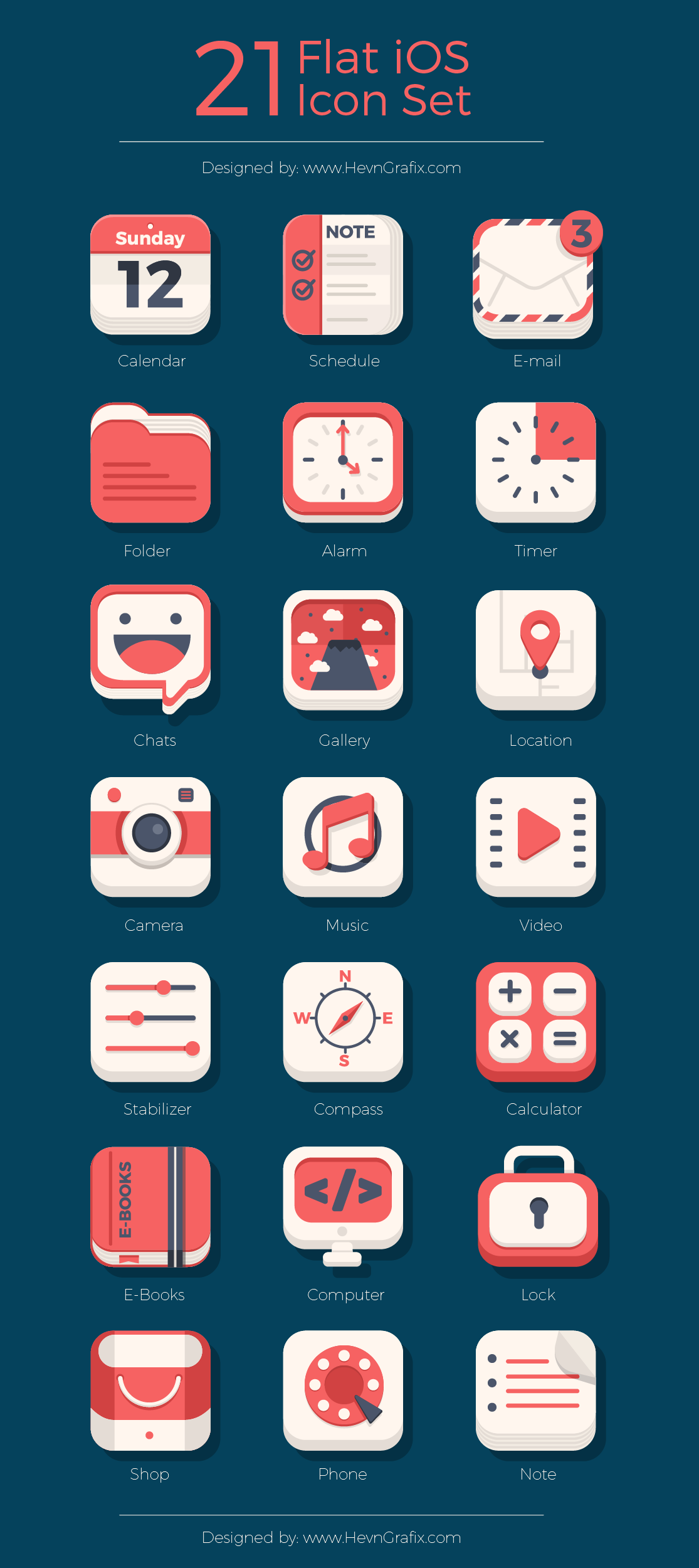 Icon design flat color ios free freebies daily application mobile app