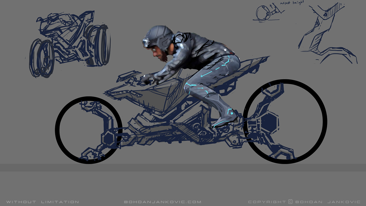 futuristic motorbike Dopebike cool design