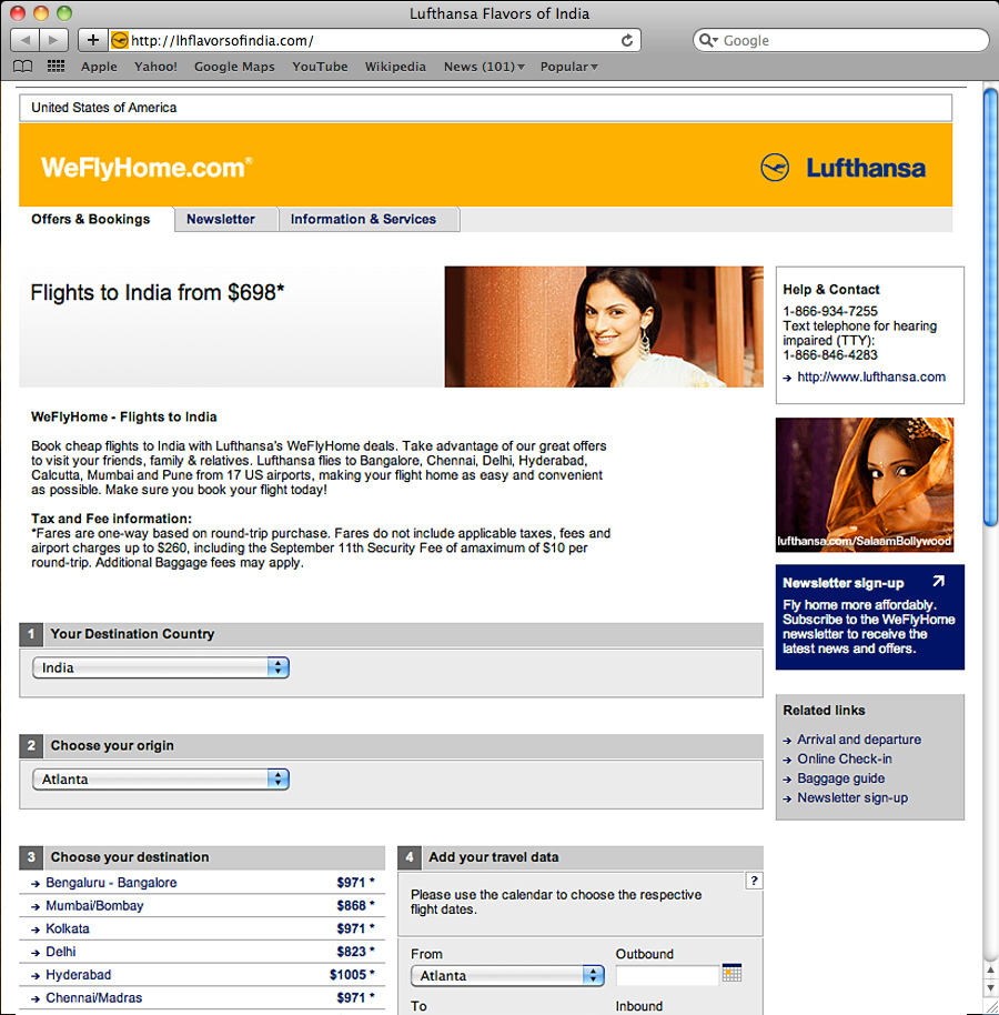 Lufthansa microsite Webdesign print Display interactive