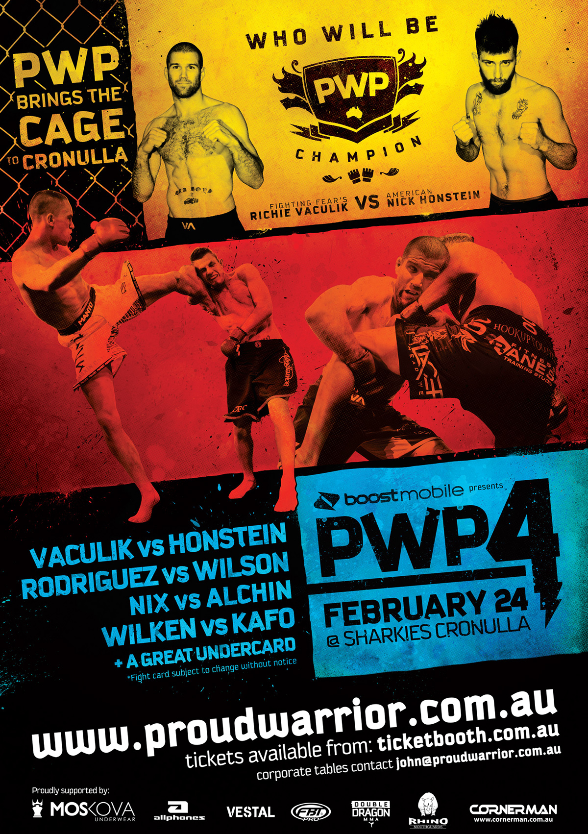 MMA Mixed martial arts Proud Warrior Productions PWP   poster