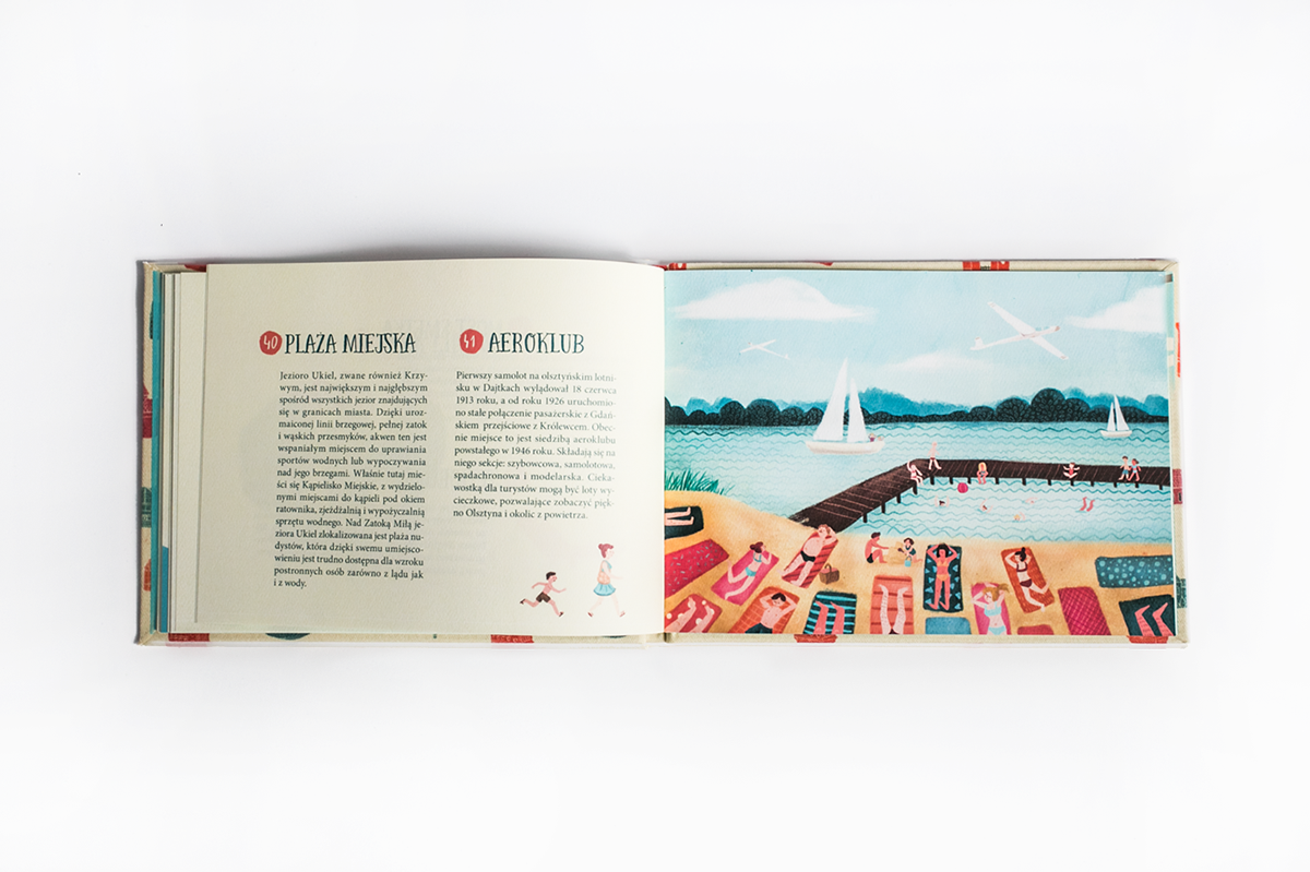 book guide book Guide olsztyn poland material map maps illustrations houses buildings