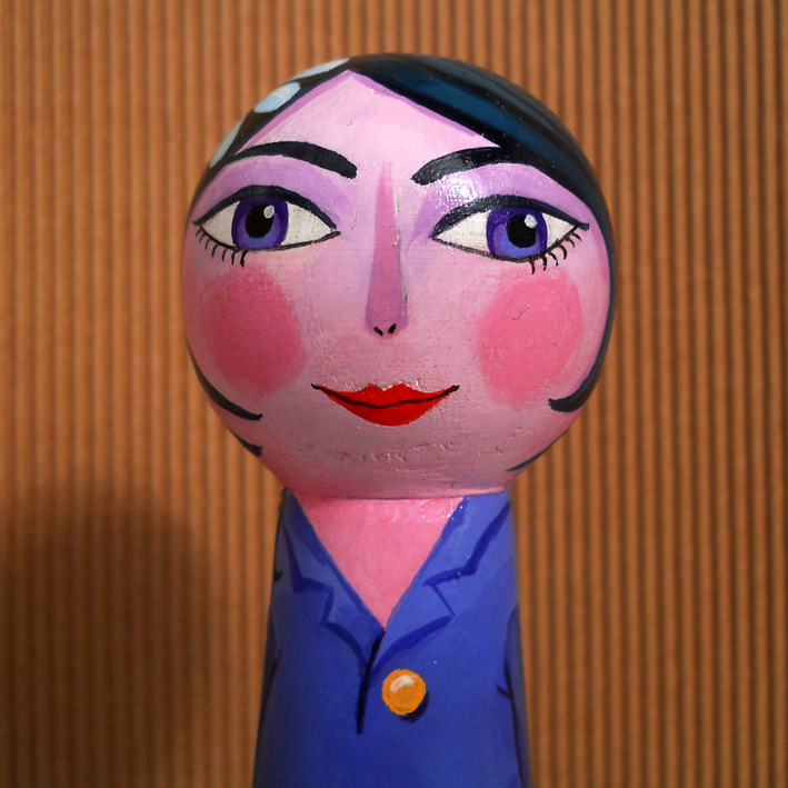 doll  girl  dolls  Kokeshi fabábu baba puppe  handmade Babushka wooden