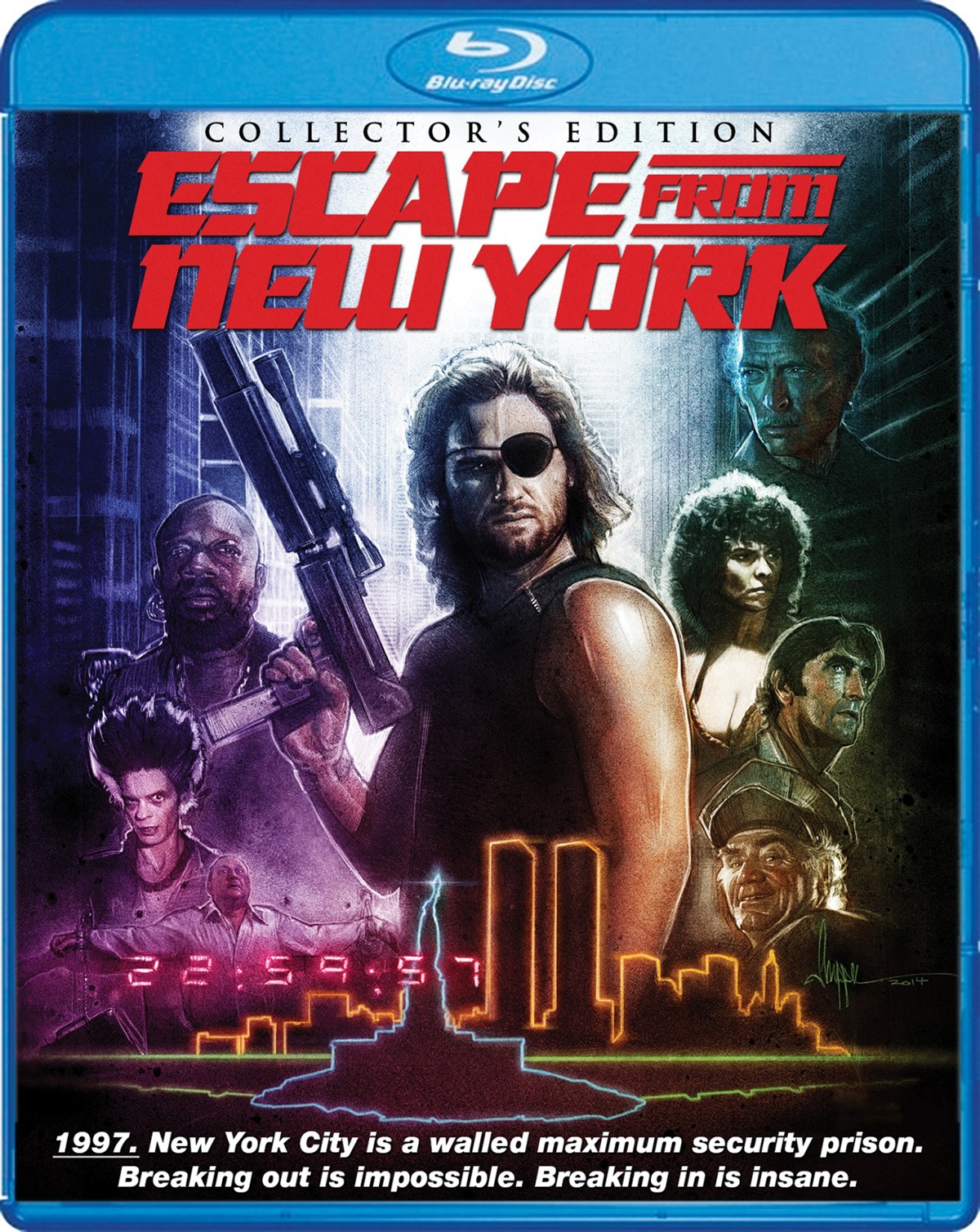 bluray cover escape from new york snake plissken Kurt Russell John Carpenter poster