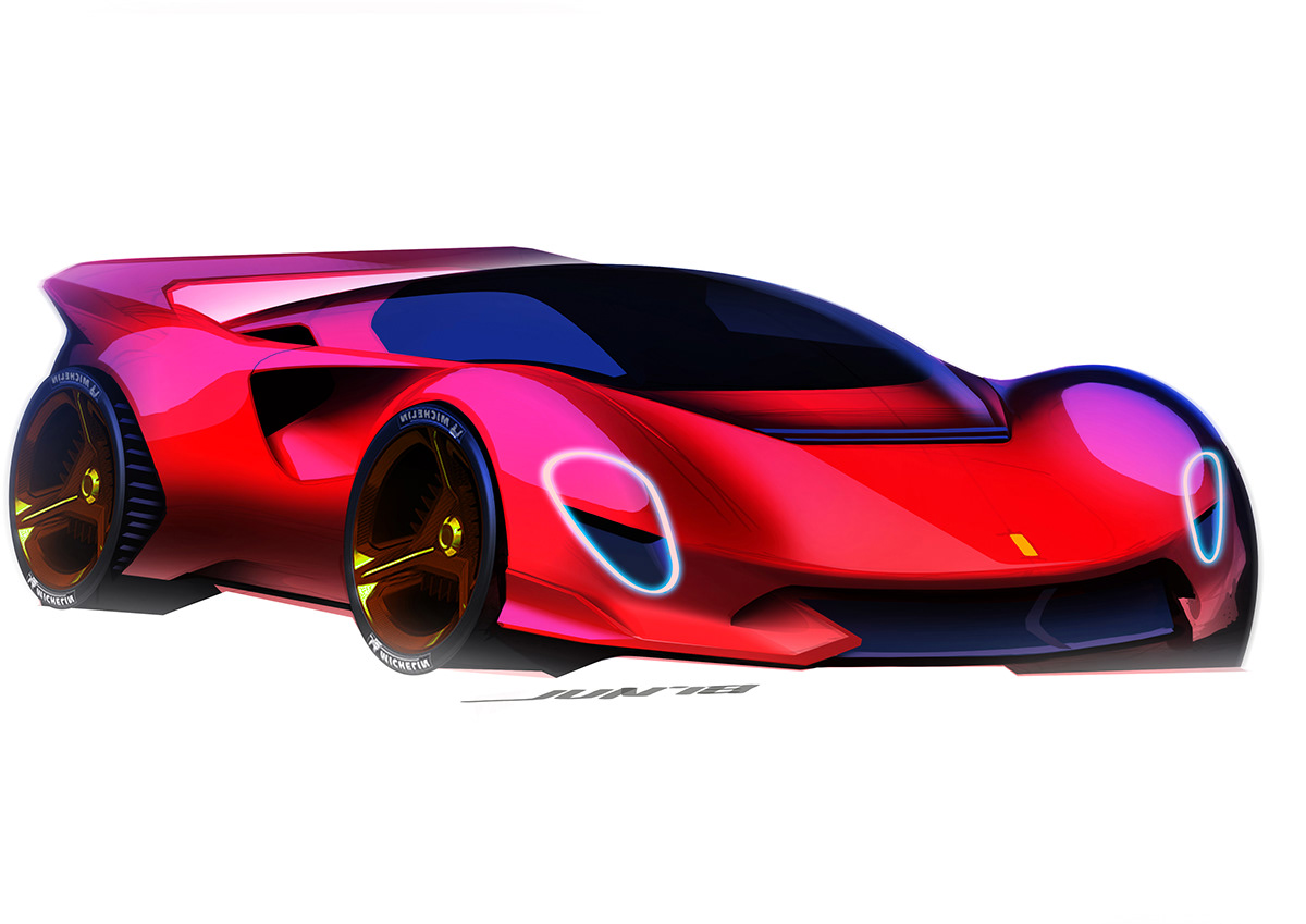 Alias automotive   cardesign carstyling conceptcar FERRARI homage portfolio sketch supercar
