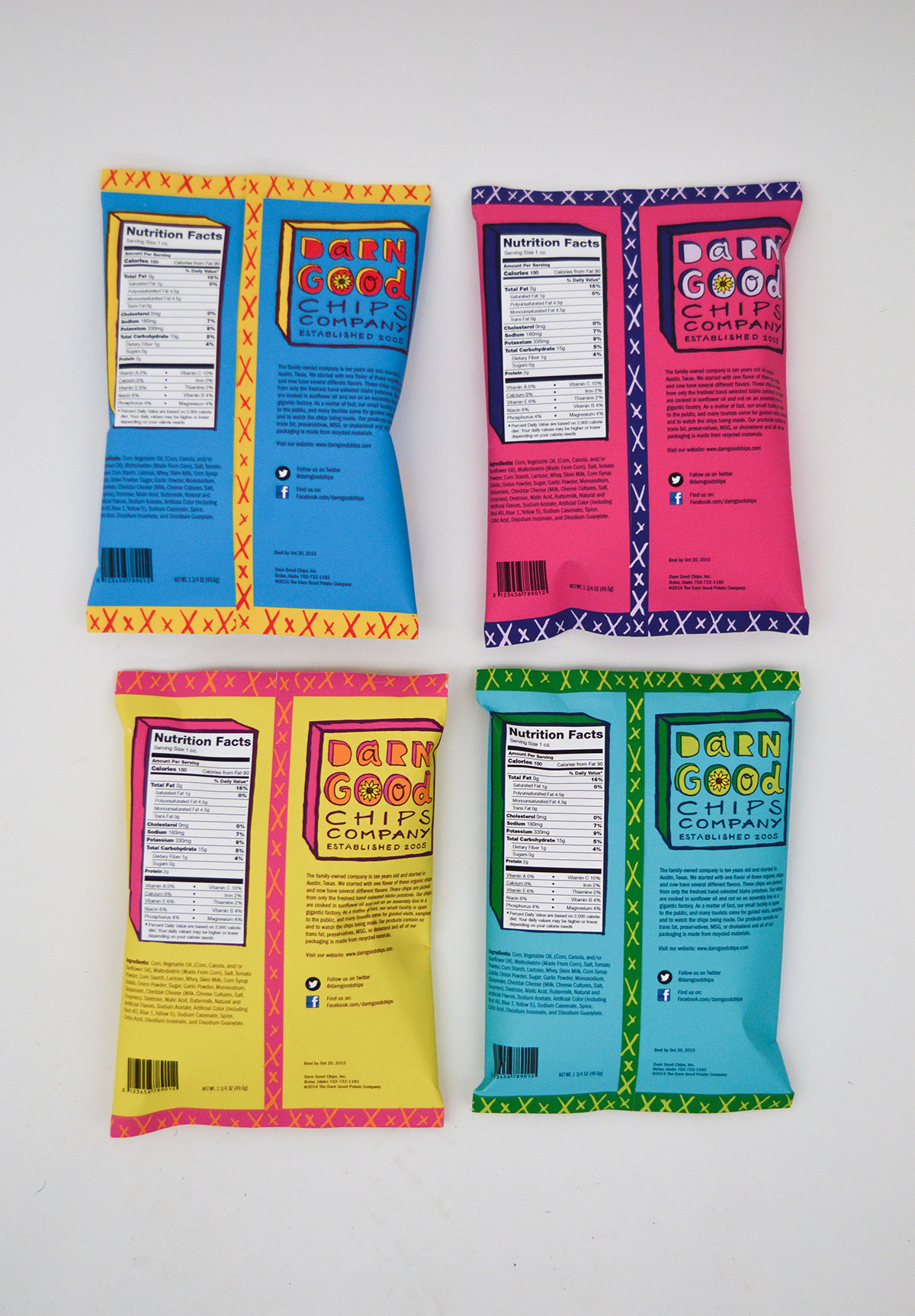 Chip bags package design 