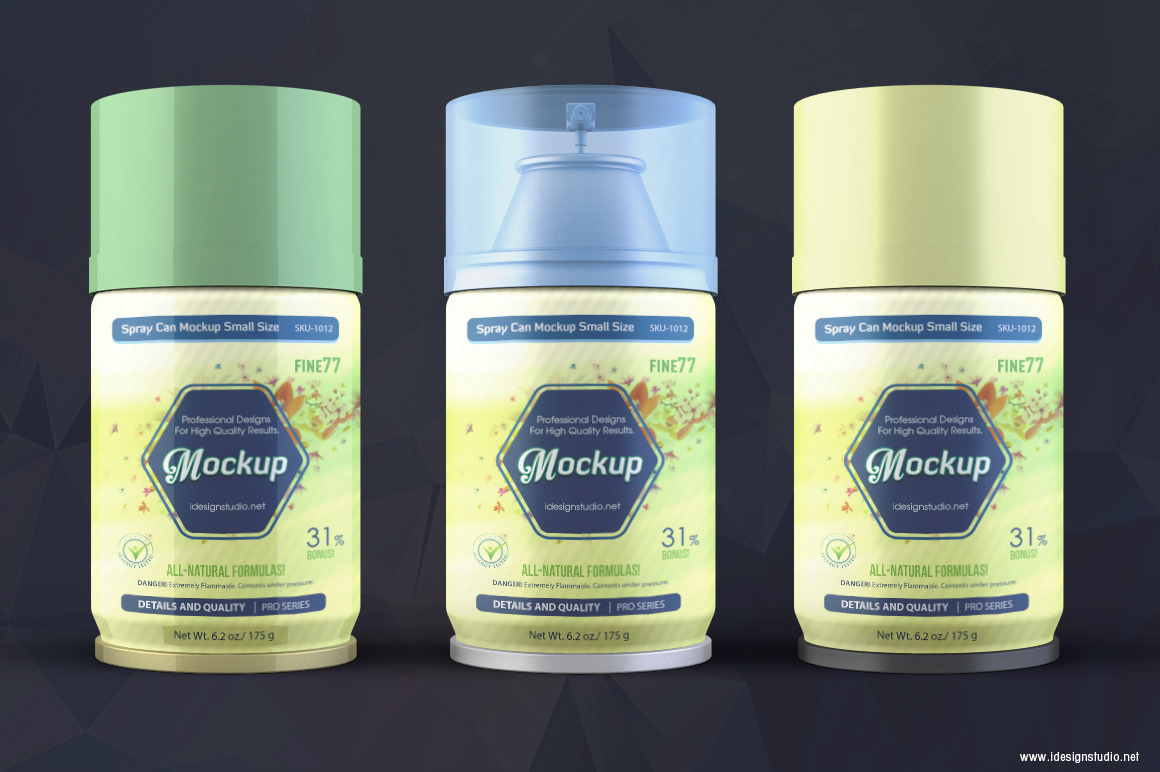 bottle can mock-up Mockup spray cleaner Compressed air tin small