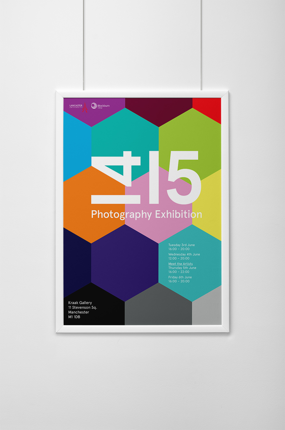 Exhibition  design photo Students colour palette THEMES Layout print media Space  manchester