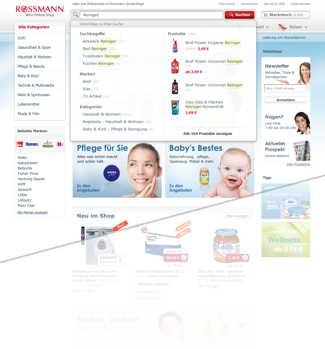 e-commerce drugstore Discounter Retail  online-shop