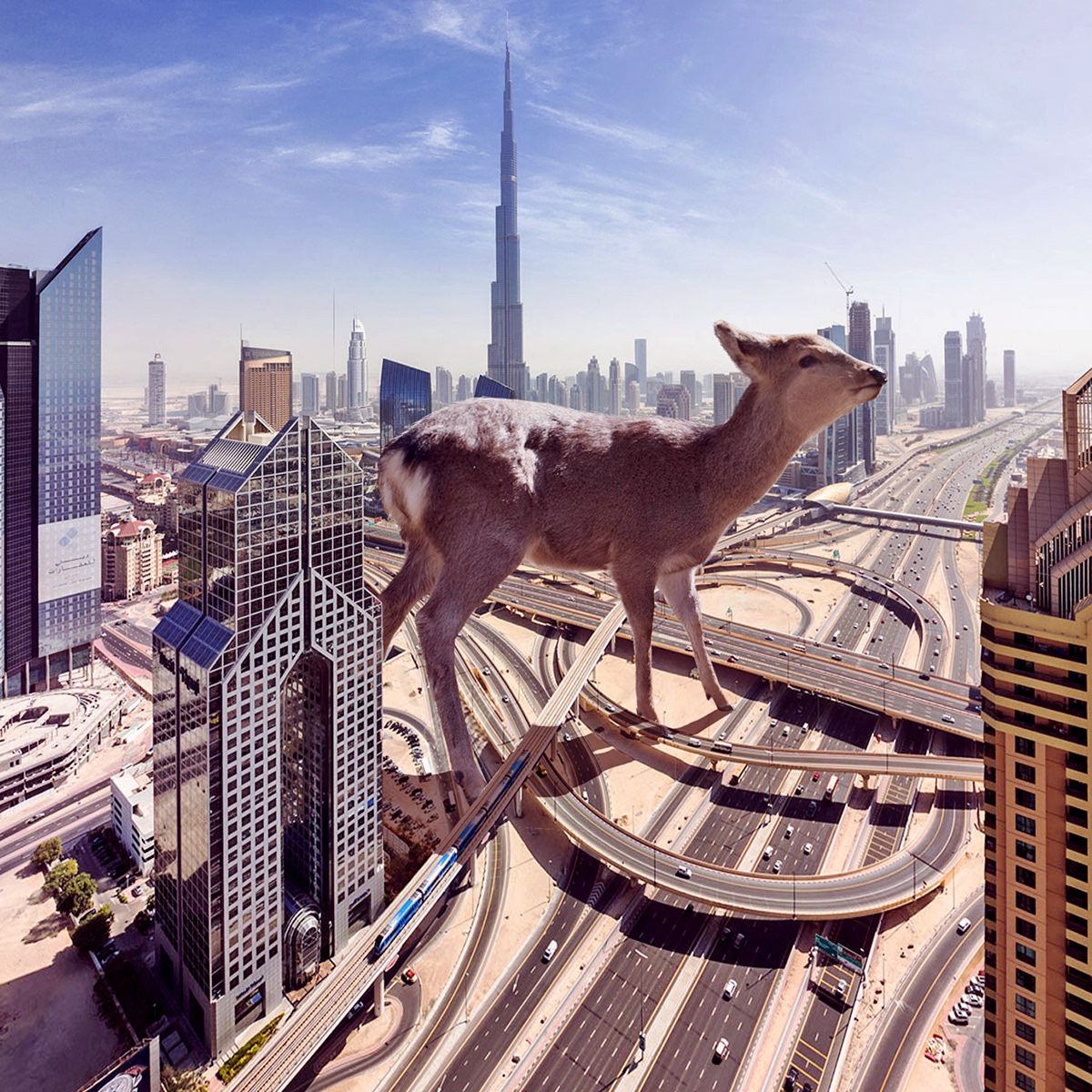 photomanipulation dubai UAE Burj Khalifa wildlife mydubai buildings