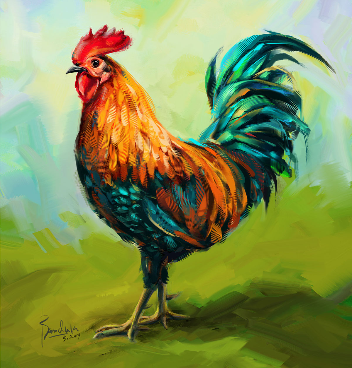 Rooster - In Photoshop.