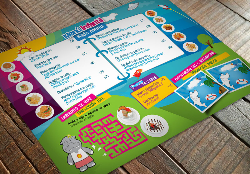 ilustration menu kids menu Character