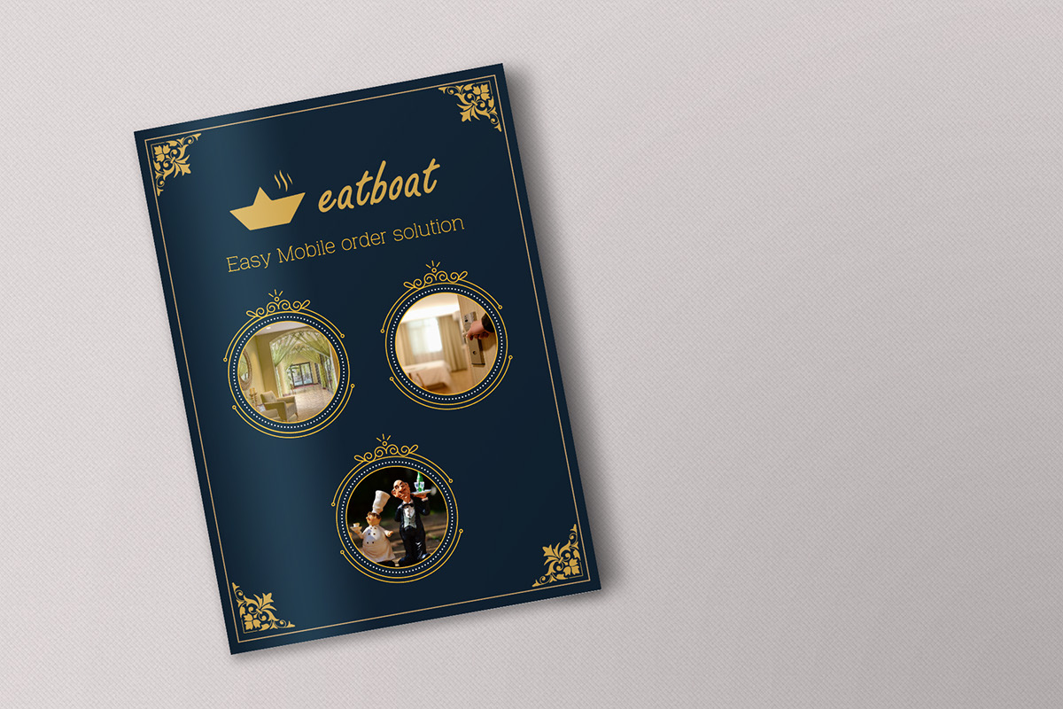 eatboat brochure design luxury hotel restaurant Food  digital butler