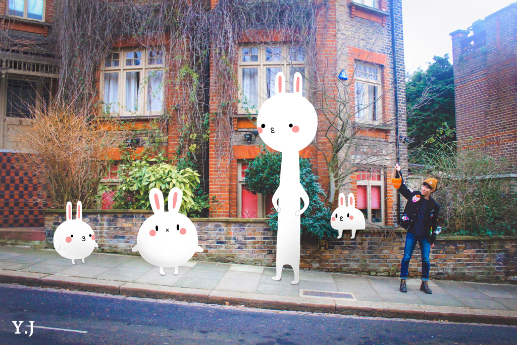 mixed media photograhpy fantasy fairy tale children cute kawaii bunny bunnies forest London collab mcraft