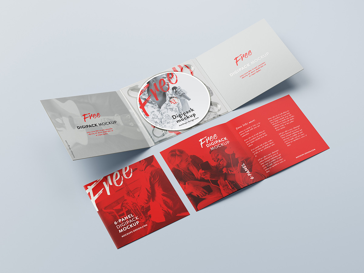 digipack digipak Mockup 6-panel free psd download cd DVD