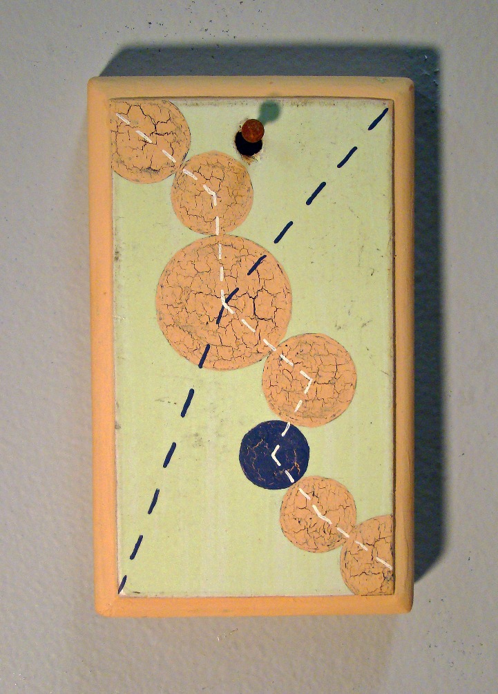 recycled wood wood dots lines dashes Paul Klee stain recylced recylced art geometric geometry circles