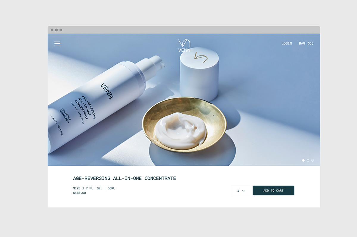 skincare brand identity Packaging Website Design