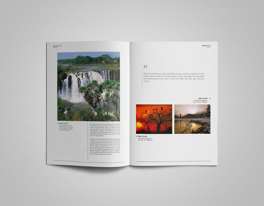InDesign magazine template Multipurpose clean simple minimal a4 letter magazine clean layout creative easy modern stylish