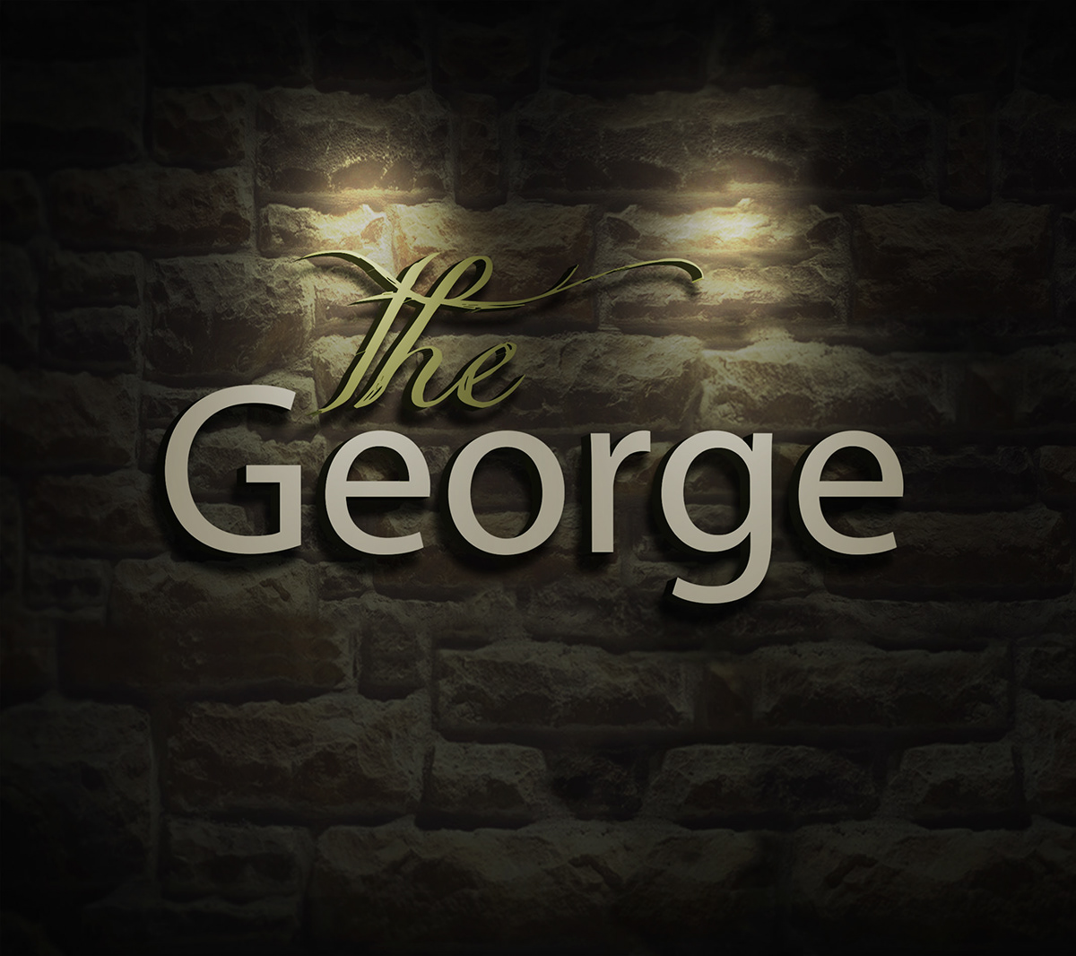 The George Pub signsge Signage swing sign sign amenity