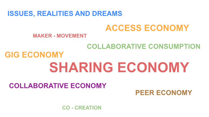 Access economy peer economy collaborative consumption Co-creation collaborative economy gig economy maker movement Issues realities dreams