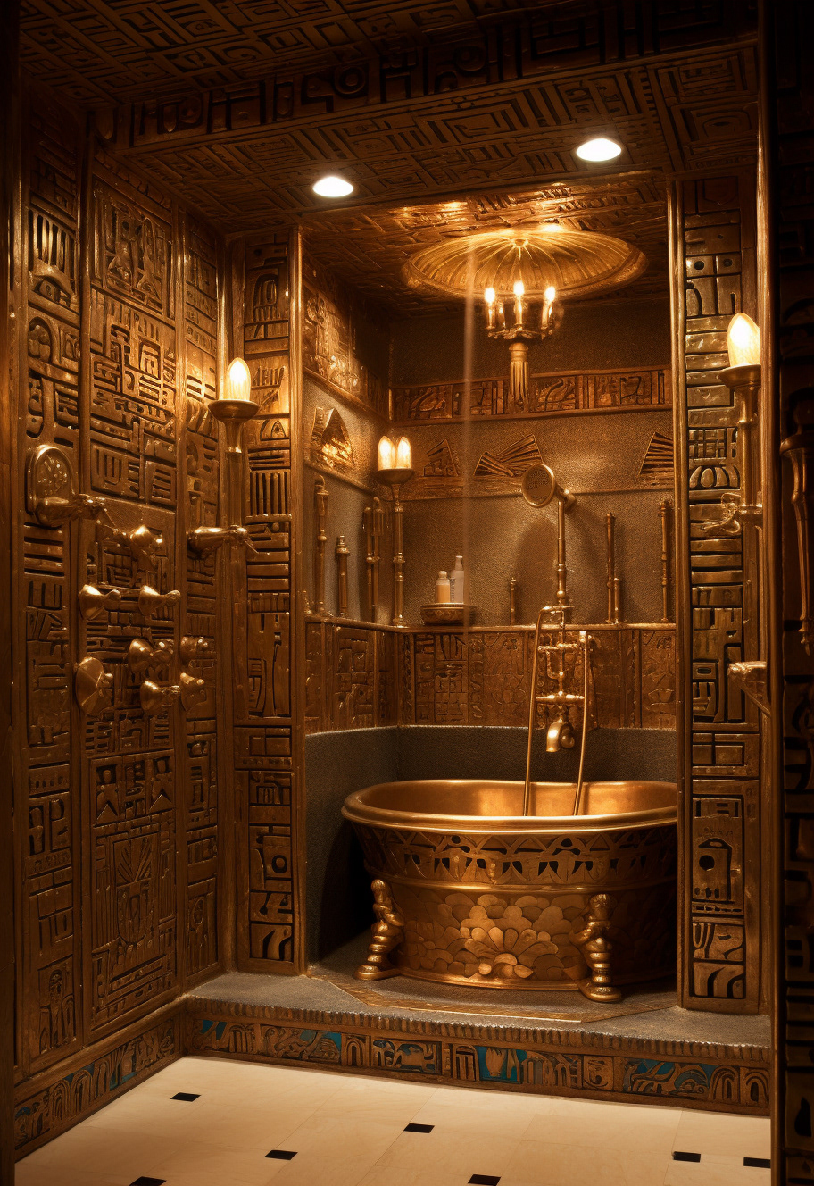 bathroom interior design  architecture visualization texture pharaoh ancient egypt egyptian pyramids Digital Art 