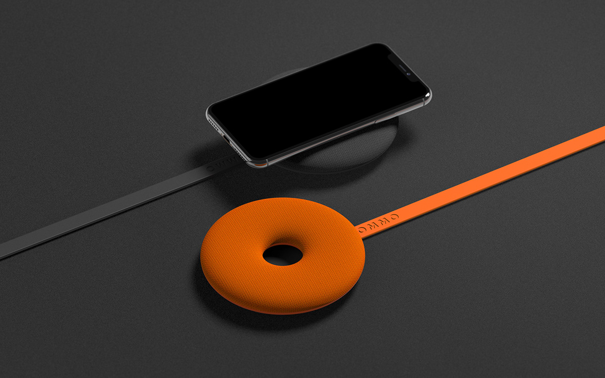wireless charger boringthings phone Consumer minimal fabric donut detail creativesession
