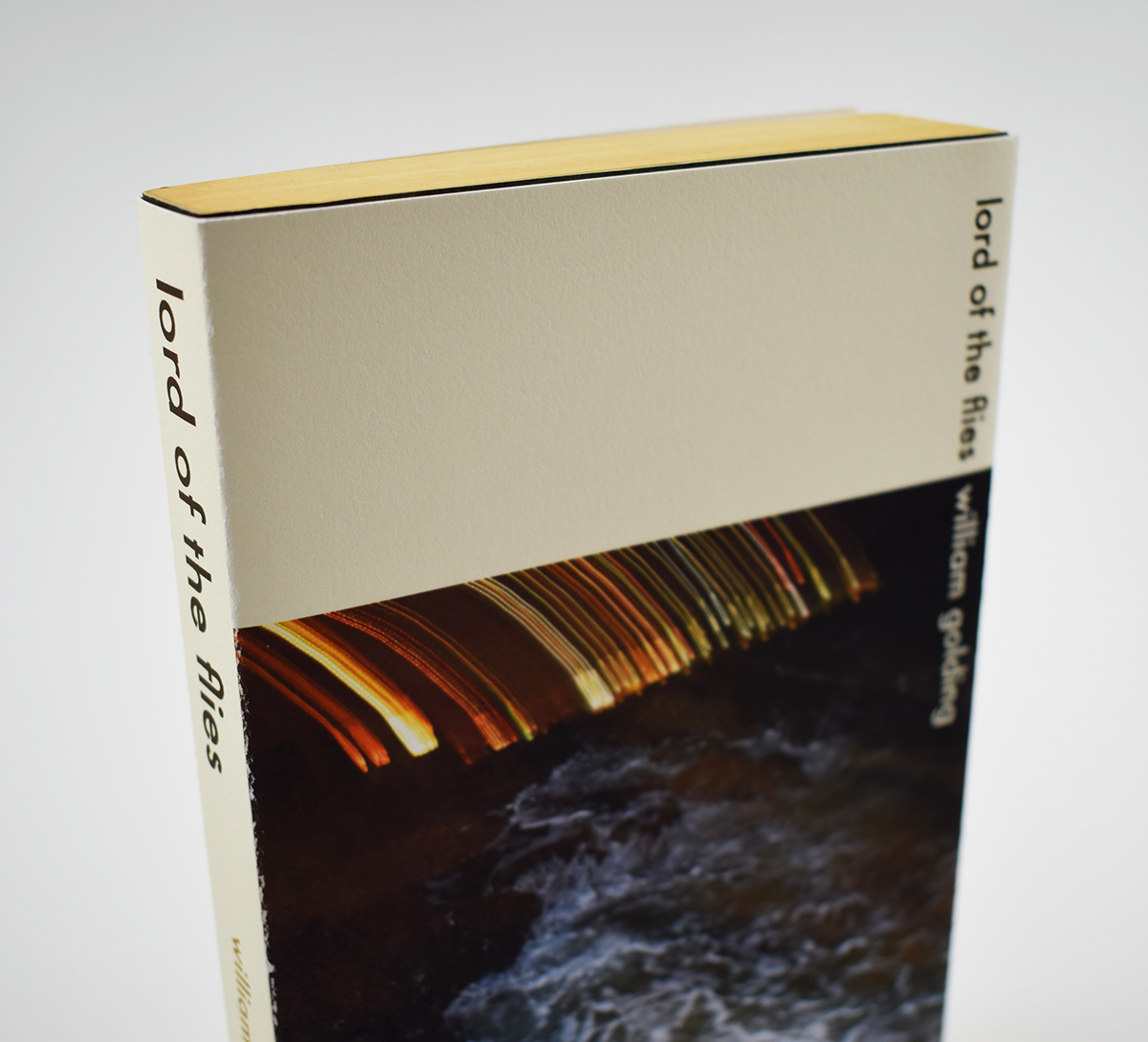 book cover graphic design  Ocean Isolation typography   Futura William Golding