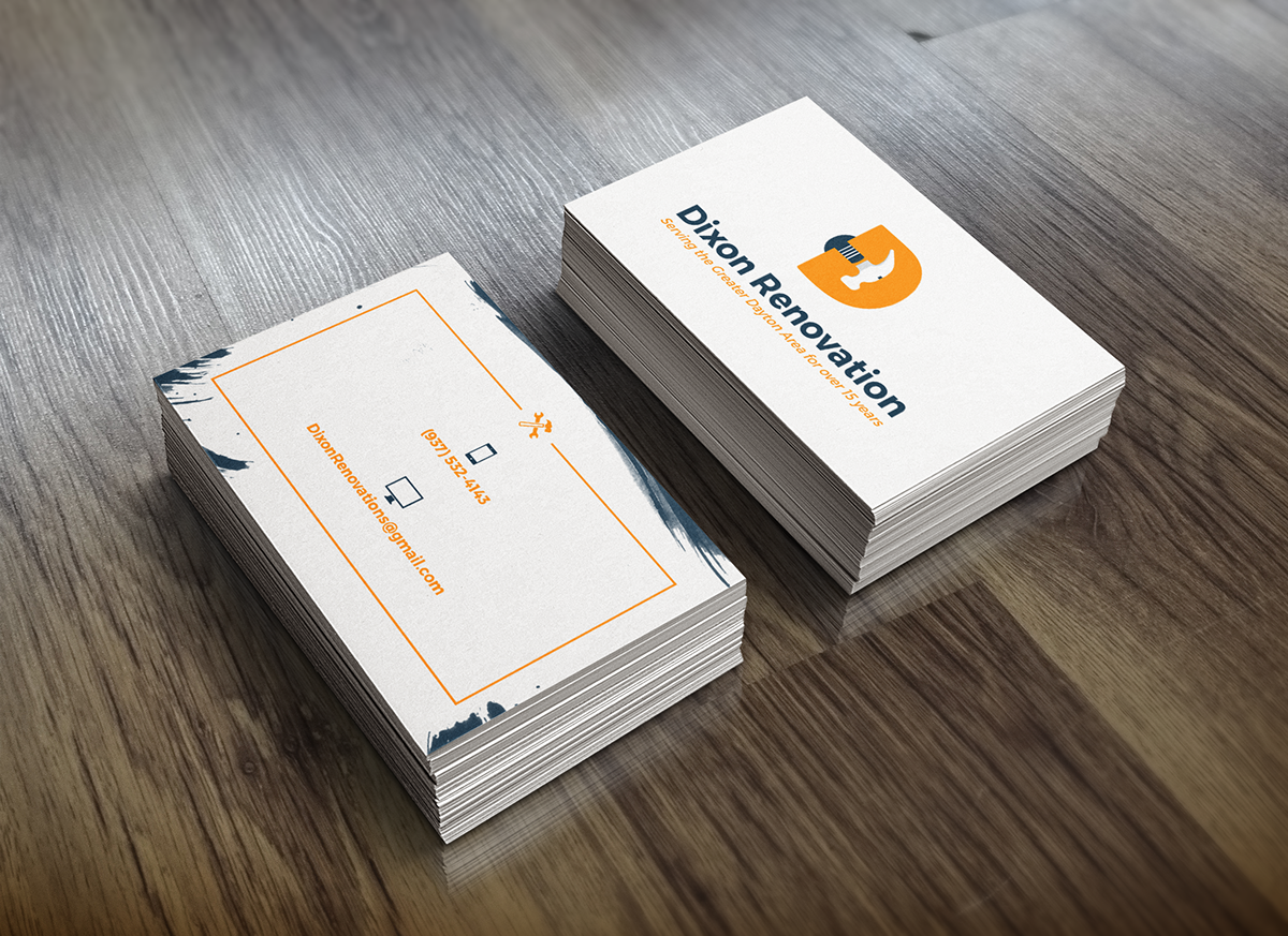 business card construction stationary