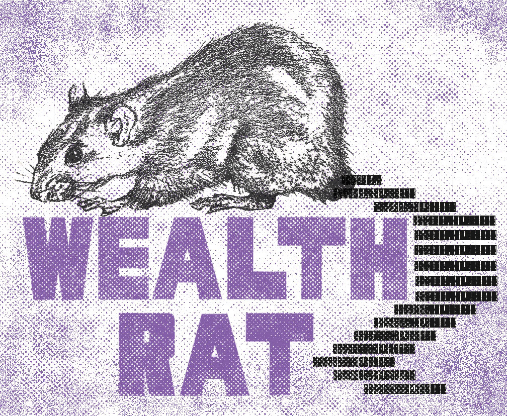 contemporary halftone handdrawn photoshop rat texture typography   wealth
