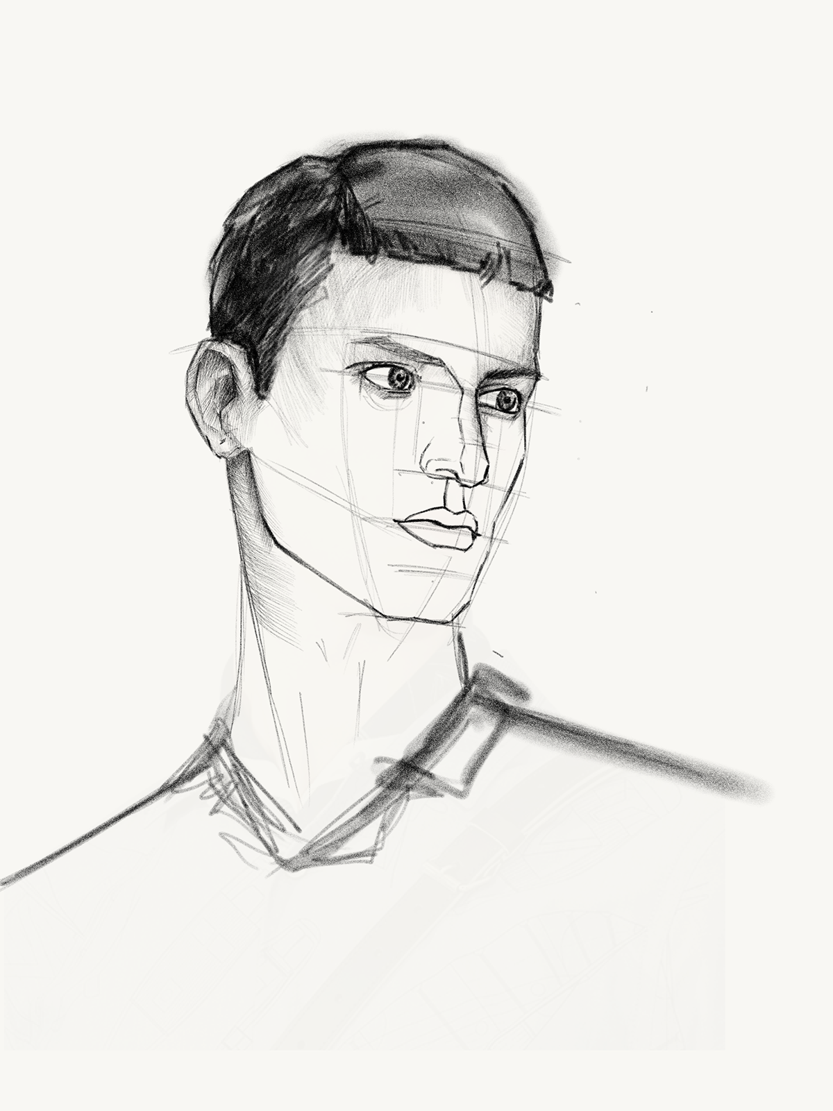 man portrait number31 pencil applepencil AdobeSketch malen pro ipadpro портрет карандаш цифровоеискусство
