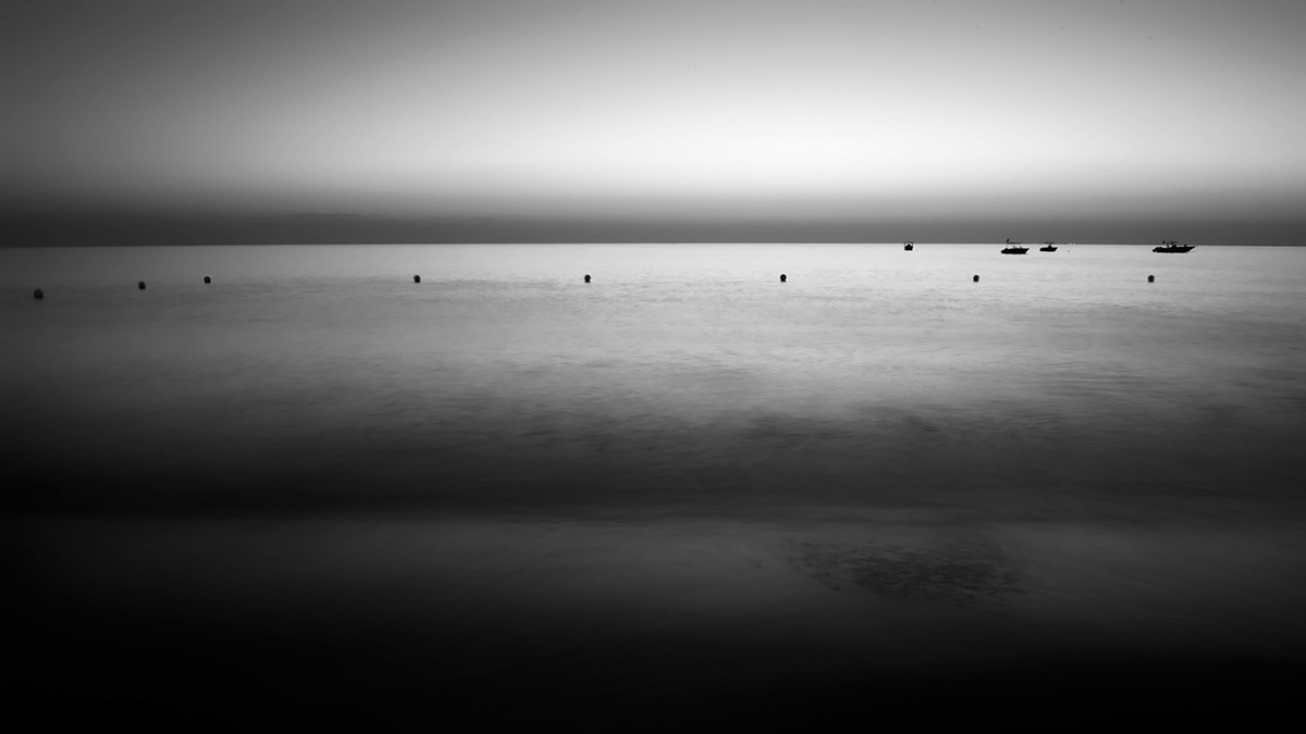 black and white fine art long exposure Ocean Photography 
