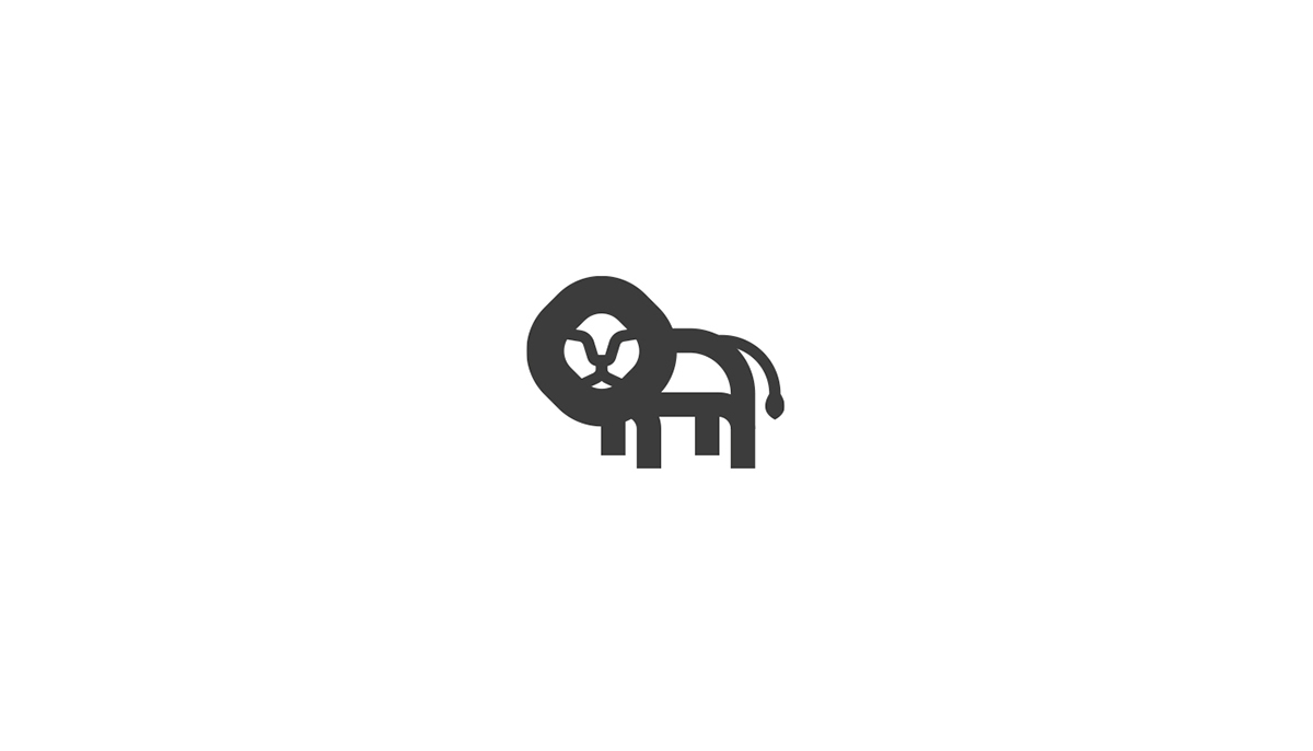 animal animals Icon Pack set logo lion african africa Minimalism hippo rinho lizard monkey