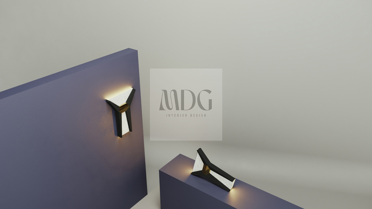 3D 3ds max corona interior design  Lamp light modern Render sconce visualization