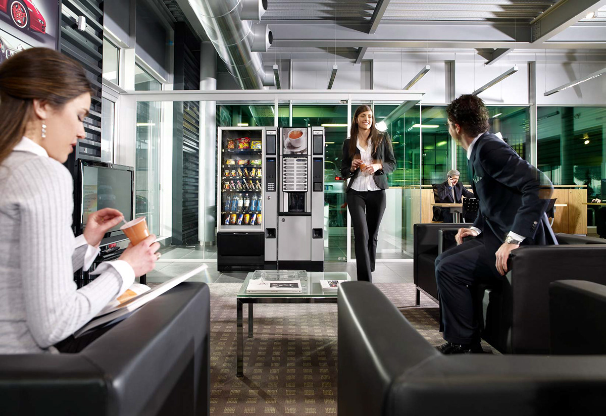 people Advertising  airport location Office vending