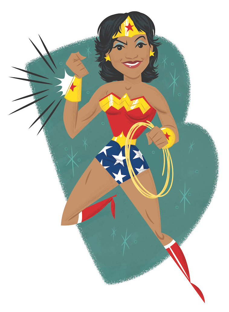 wonder woman superhero executive wonderwoman caricature  