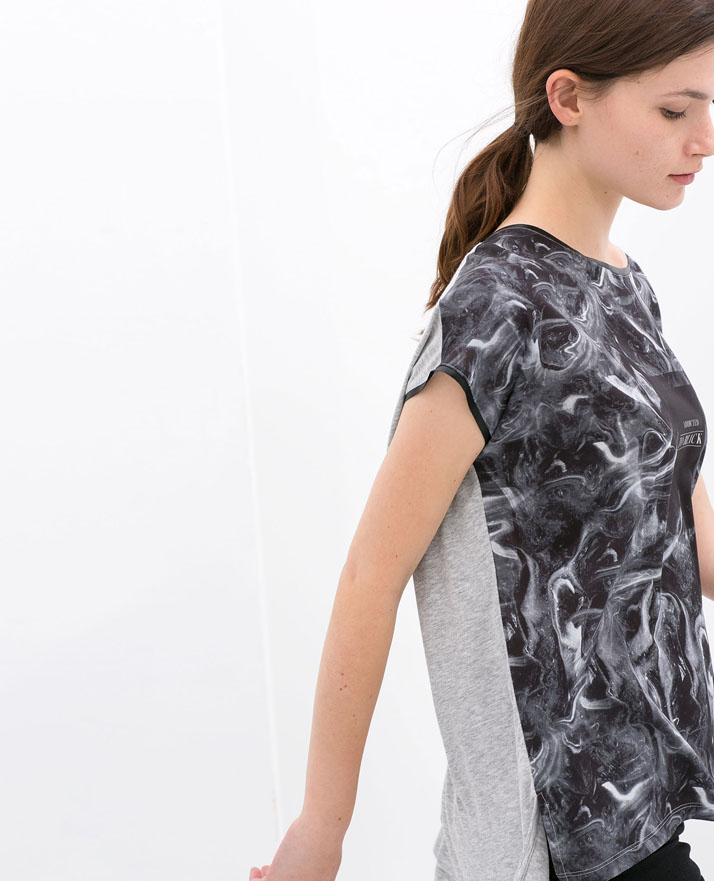 zara t-shirt fashion design textile print