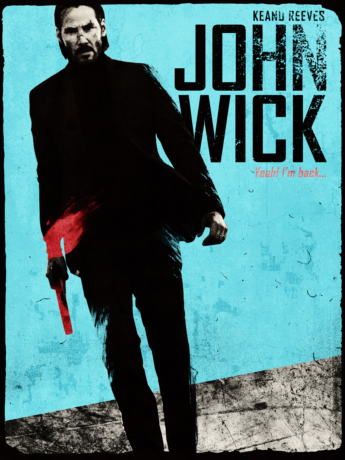 john wick movie action movie keanu reeves design vintage custom movie poster poster art portfolio work