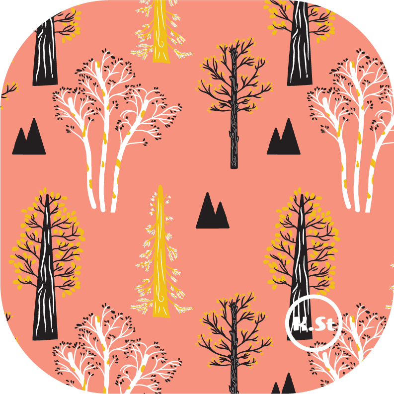 textile design  surface design ILLUSTRATION  Forests swimming hiking camping vacations
