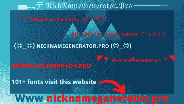 Cool Nickname Generator PUBG TEXT