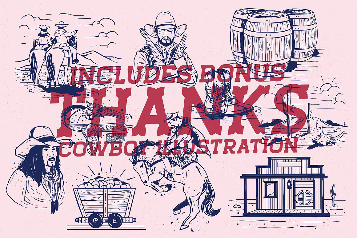 cowboy free Free font free fonts freebies serif slab serif type vintage western