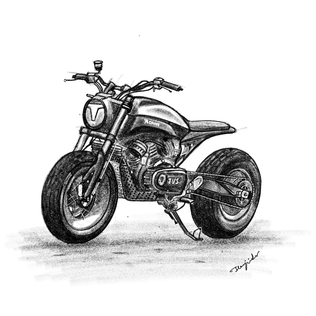 Bike biker Digital Art  Drawing  digital illustration sketch motorcycle fresco artwork adobe