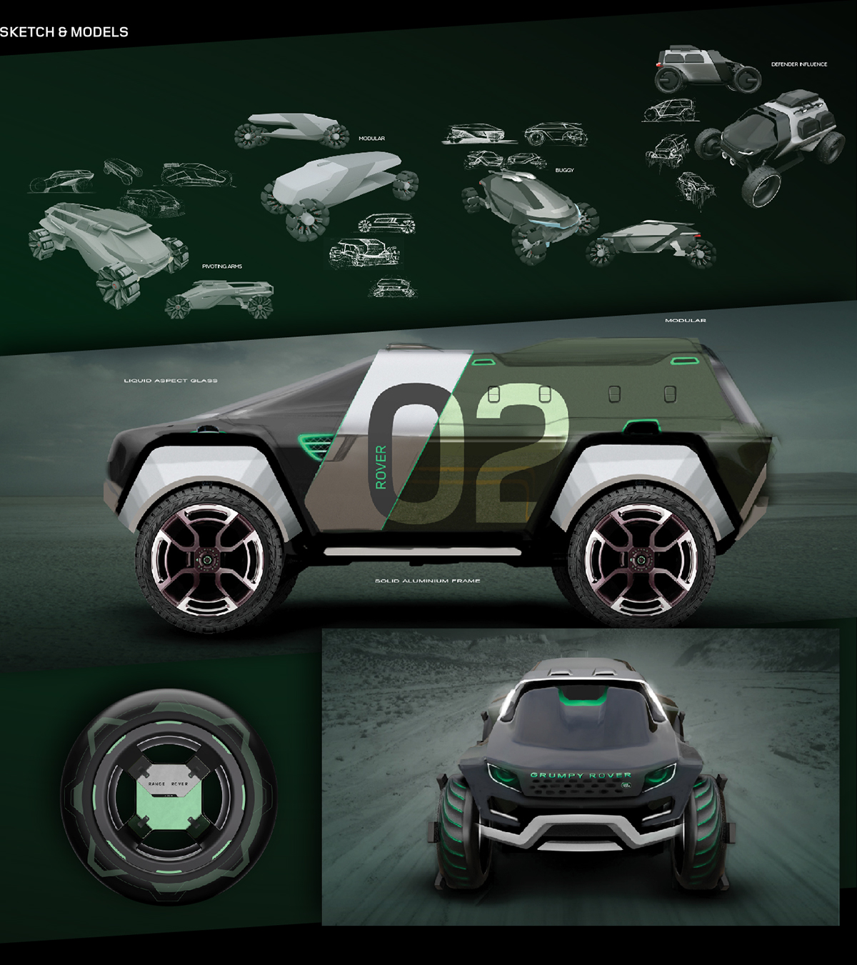 jaguar Land Rover design car alien concept offender defender